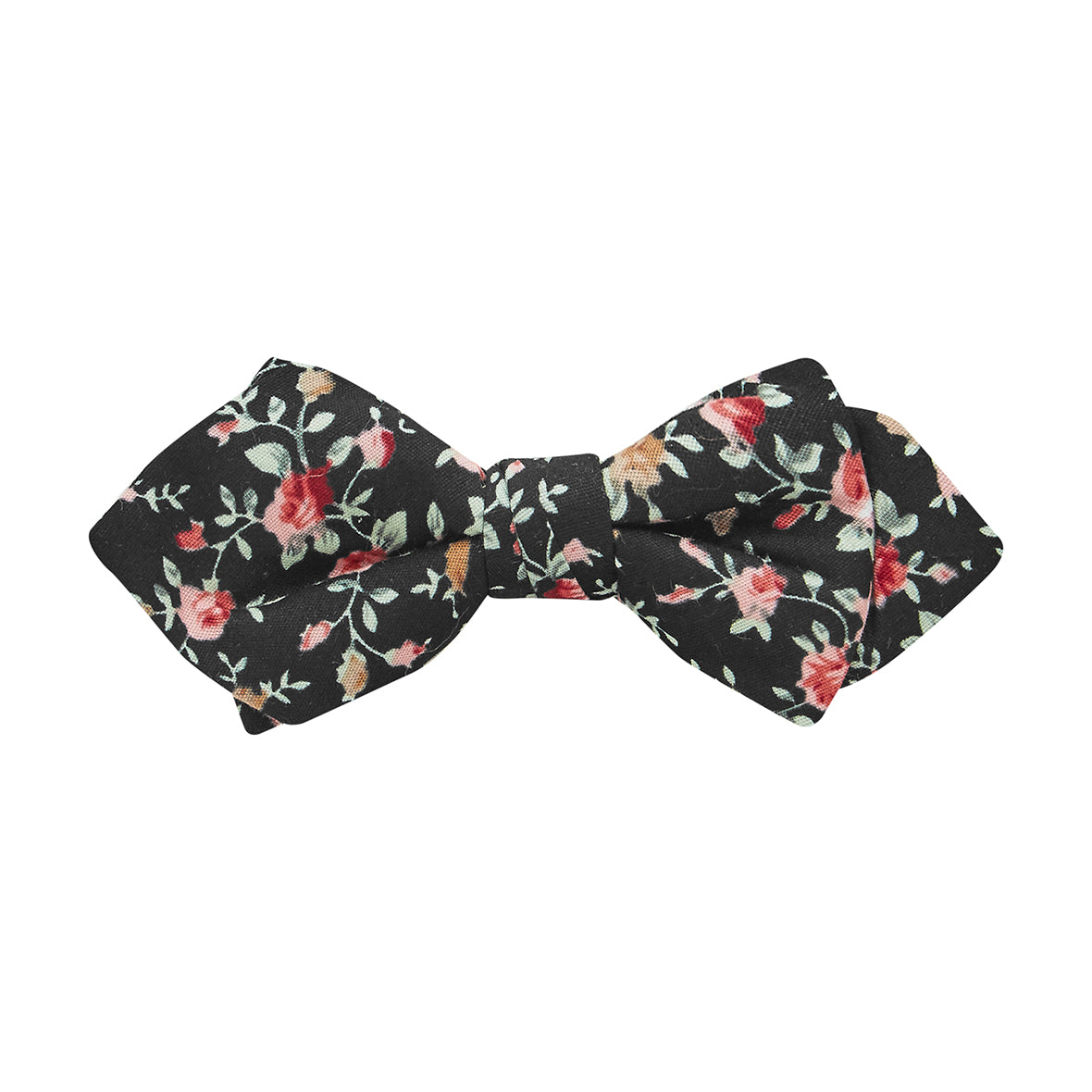Buckle 1922 Diamond-Tip Floral Bowtie and Pocket Square Set