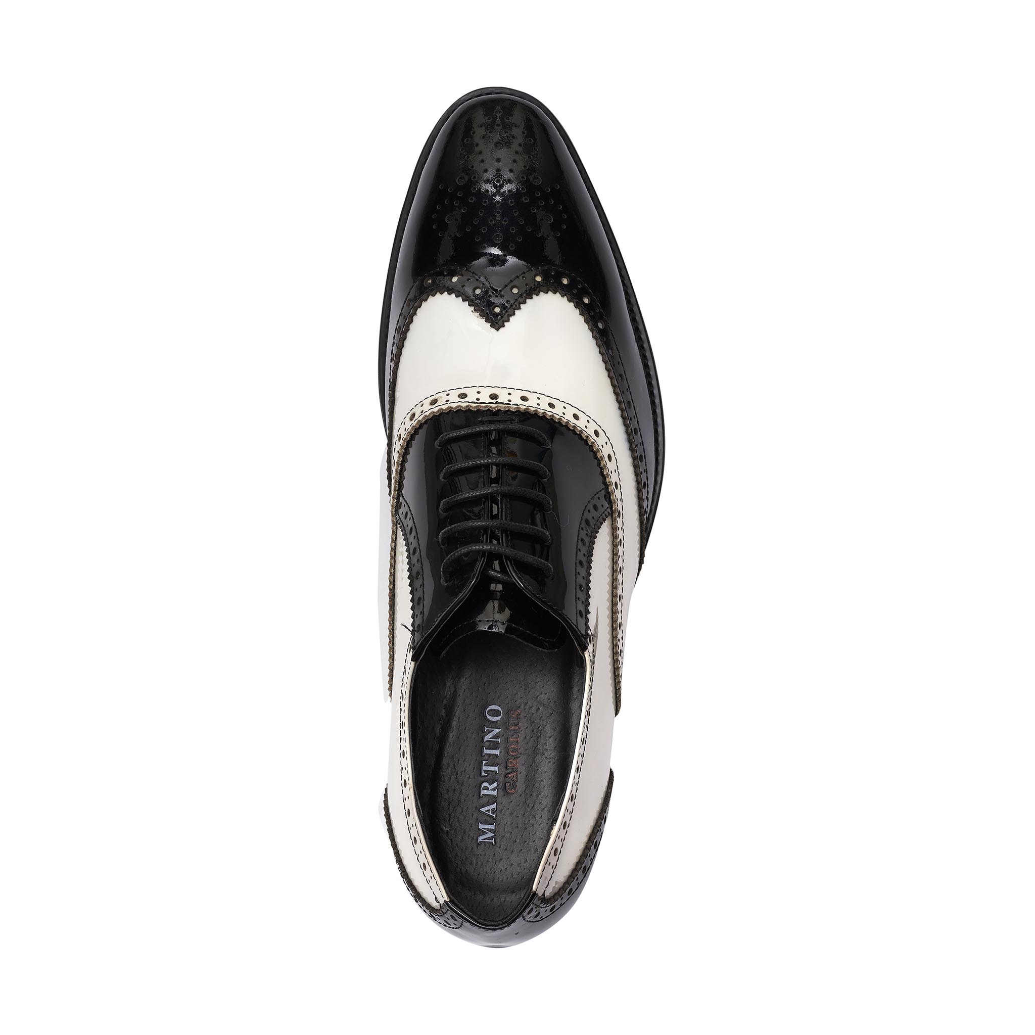 Black and White Patent Dancing Shoe